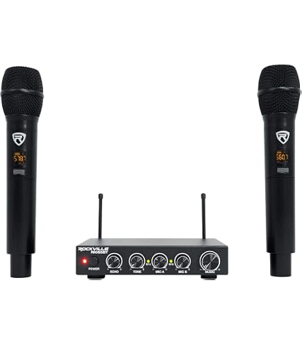 Amazon.com: Rockville RWM1203VH Dual Wireless Handheld Microphone